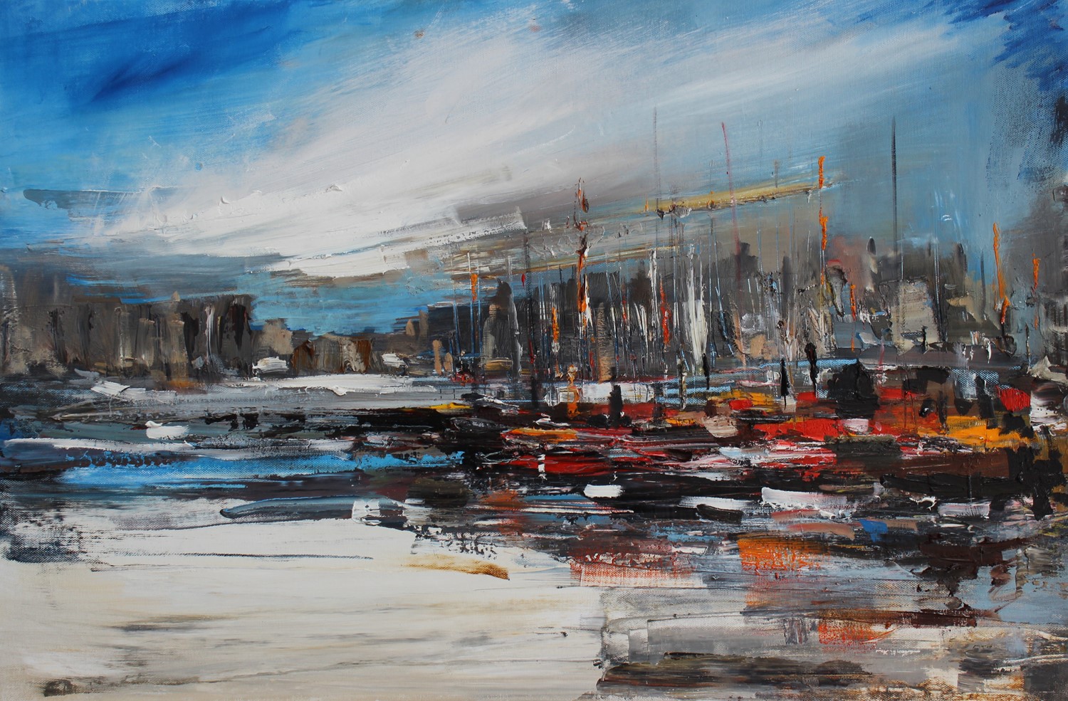 'Old Town Harbour' by artist Rosanne Barr